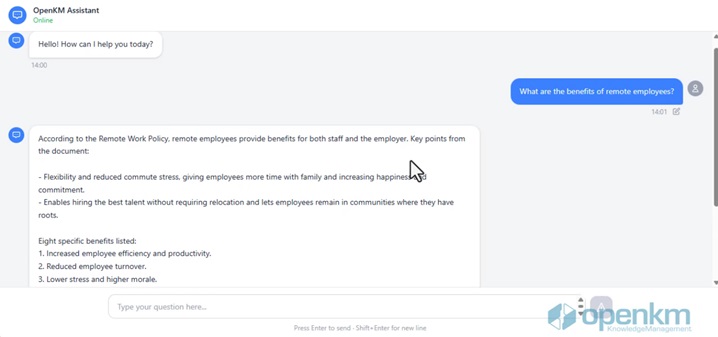 Nuevo chatbot público con Smart Search en OpenKM