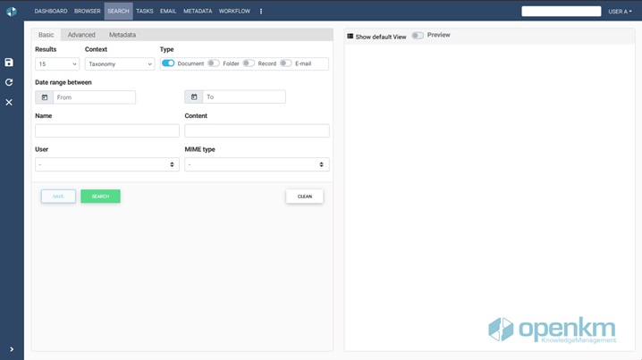 Share searches between users in OpenKM